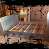 Sleigh Bed - Annie Sloan Chalk Paint - French Linnen and Napolenic Blue - $895